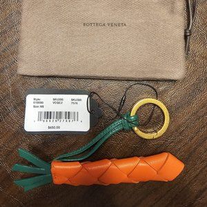 NWT Bottega Veneta Leather Carrot KeyChain with Box and Dustbag